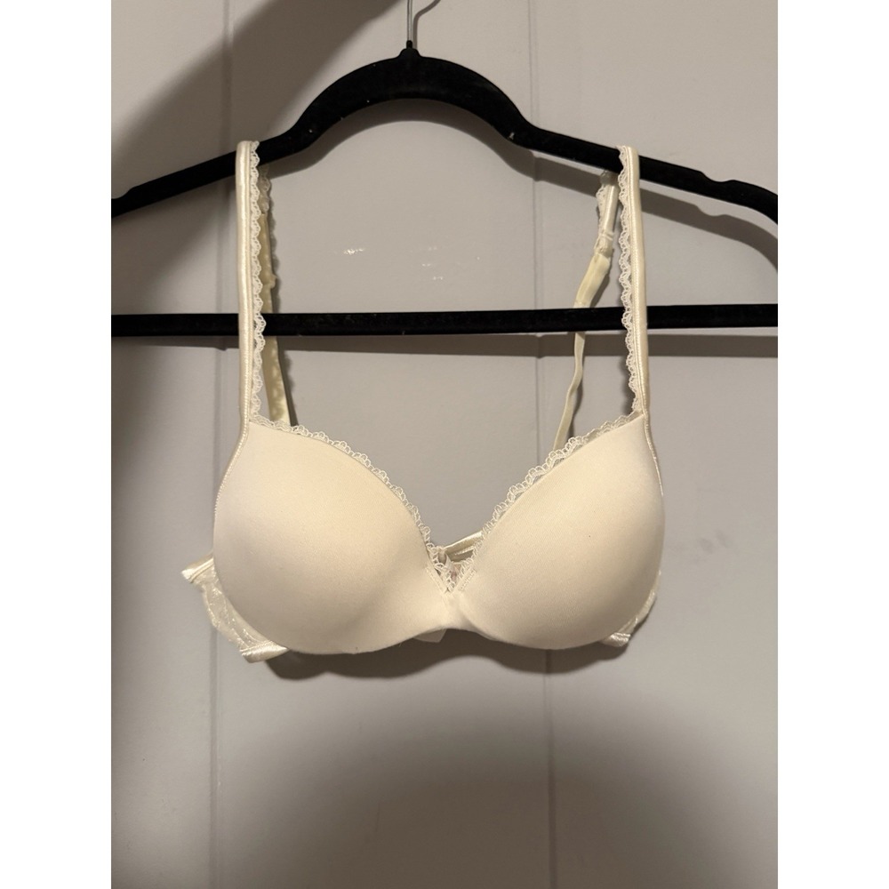 Lily Of France 32A Bra Coquette Lace Trim Underwire 2111521‎ Feminine Push Up